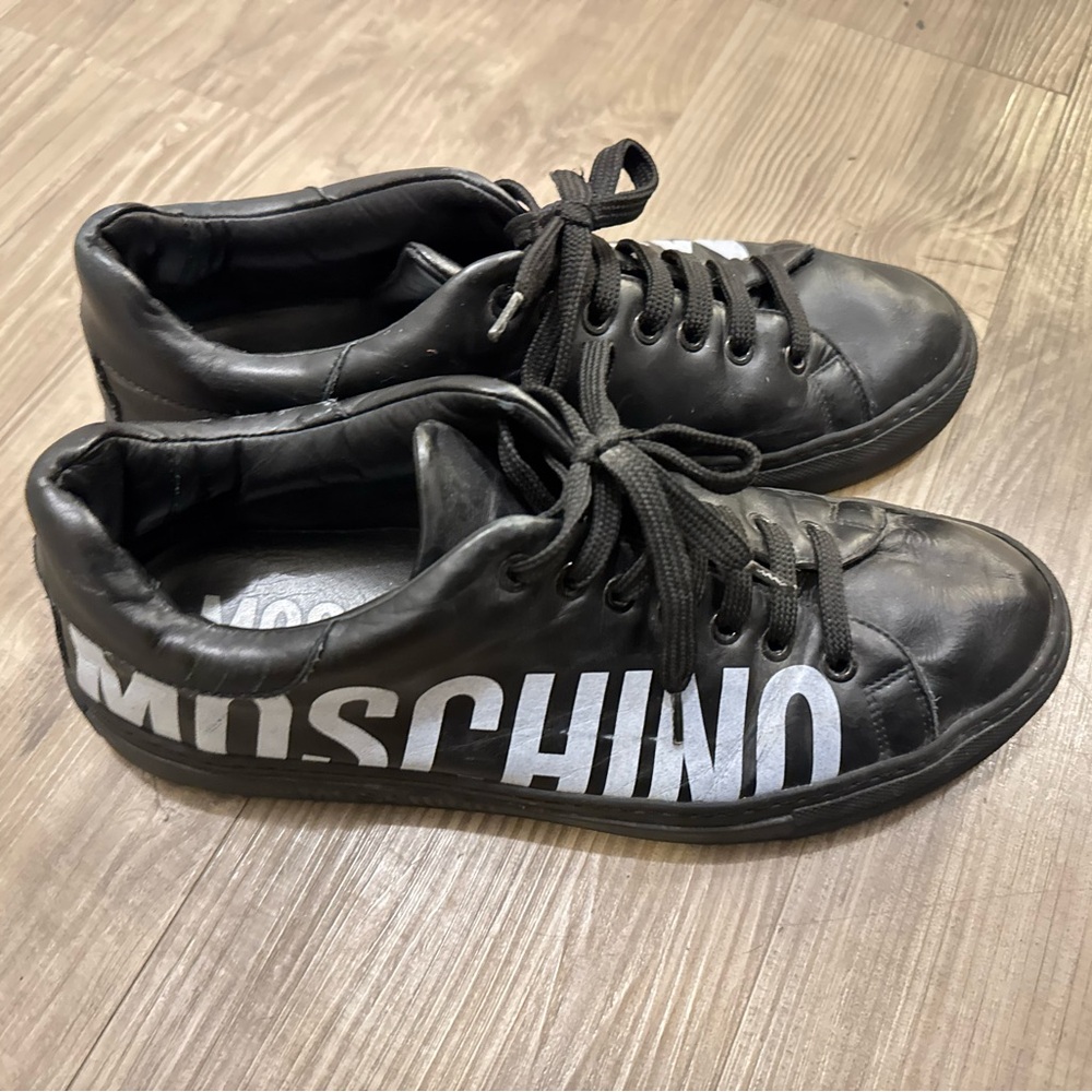 Moschino Black and White Men's Sneakers